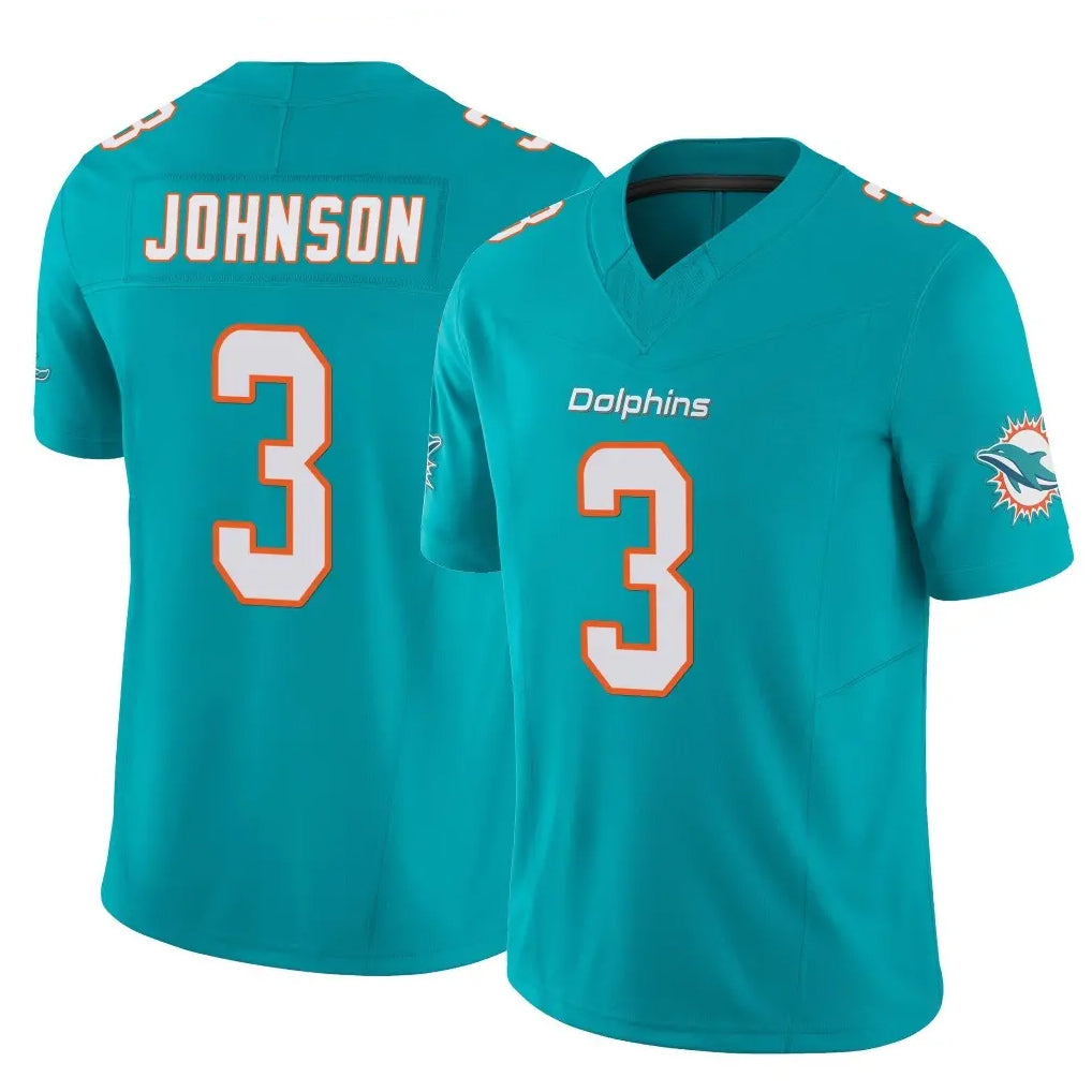 Parkc M.Dolphins #3 Chris Johnson Player Aqua Limited Vapor F.U.S.E. Home Game Stitched Jerseys