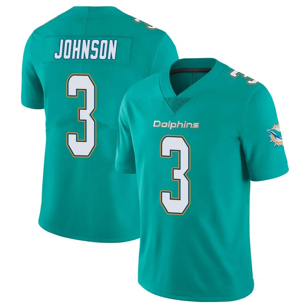 Parkc M.Dolphins #3 Chris Johnson Player Aqua Limited Vapor Untouchable Home Game Stitched Jerseys