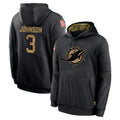 Parkc M.Dolphins #3 Chris Johnson Player Black Salute to Service Hoodies Limited Game Stitched Jerseys