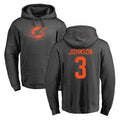 Parkc M.Dolphins #3 Chris Johnson Player Darkgray Pullover Hoodies Limited Stitched Jerseys