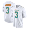 Parkc M.Dolphins #3 Chris Johnson Player White Fashion Home Game Stitched Jerseys