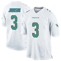 Parkc M.Dolphins #3 Chris Johnson Player White Home Game Stitched Jerseys