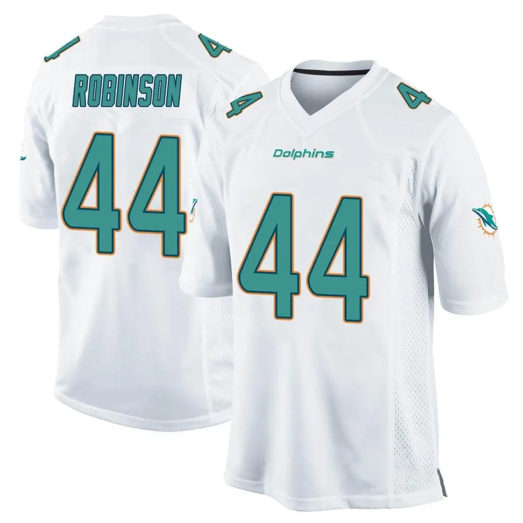 Parkc M.Dolphins #44 Chop Robinson Player White Home Game Stitched Jerseys