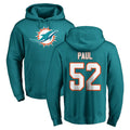 Parkc M.Dolphins #52 Patrick Paul Player Aqua LOGO Pullover Hoodies Limited Stitched Jerseys