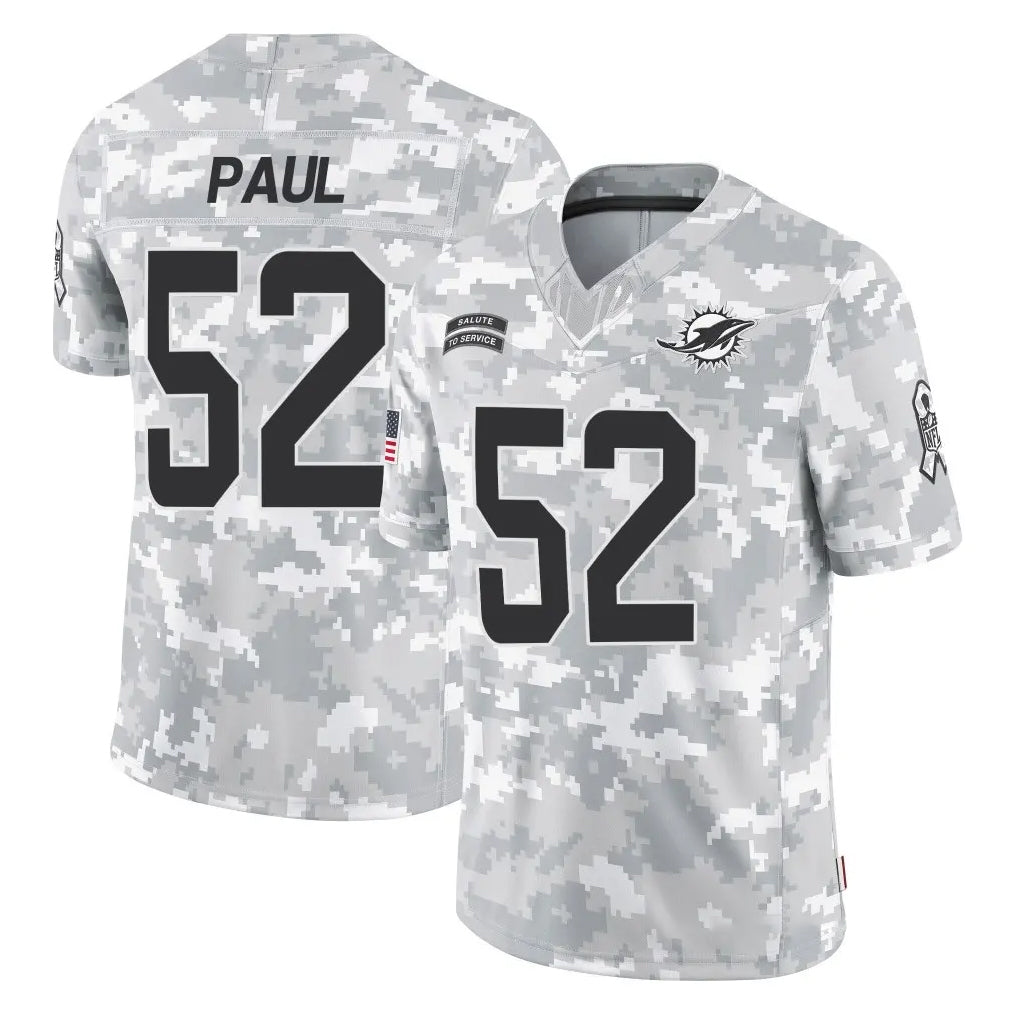 Parkc M.Dolphins #52 Patrick Paul Player Arctic Camo Salute To Service Limited Game Stitched Jerseys