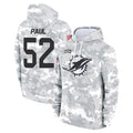 Parkc M.Dolphins #52 Patrick Paul Player Arctic Camo Salute to Service Hoodies Limited Game Stitched Jerseys