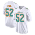 Parkc M.Dolphins #52 Patrick Paul Player White Fashion Home Game Stitched Jerseys
