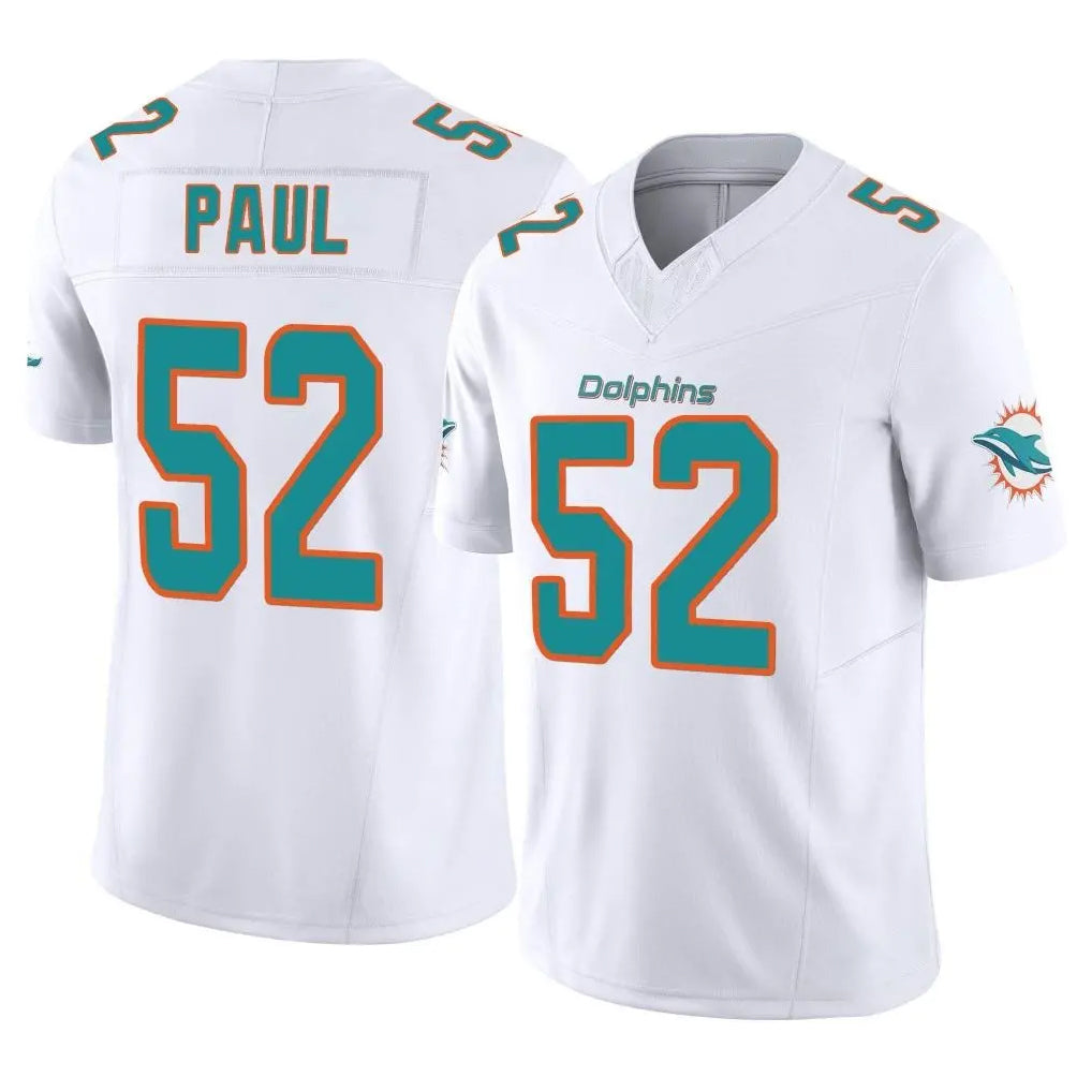 Parkc M.Dolphins #52 Patrick Paul Player White Limited Vapor F.U.S.E. Home Game Stitched Jerseys