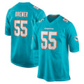 Parkc M.Dolphins #55 Aaron Brewer Player Aqua Home Game Stitched Jerseys