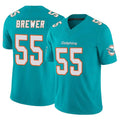 Parkc M.Dolphins #55 Aaron Brewer Player Aqua Limited Vapor F.U.S.E. Home Game Stitched Jerseys