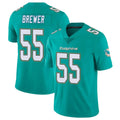 Parkc M.Dolphins #55 Aaron Brewer Player Aqua Limited Vapor Untouchable Home Game Stitched Jerseys