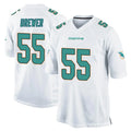 Parkc M.Dolphins #55 Aaron Brewer Player White Home Game Stitched Jerseys
