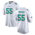 Parkc M.Dolphins #55 Aaron Brewer Player White Limited Home Game Stitched Jerseys