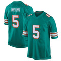 Parkc M.Dolphins #5 Jaylen Wright Player Aqua Alternate Home Game Stitched Jerseys