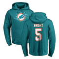 Parkc M.Dolphins #5 Jaylen Wright Player Aqua LOGO Pullover Hoodies Limited Stitched Jerseys