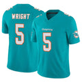 Parkc M.Dolphins #5 Jaylen Wright Player Aqua Limited Vapor F.U.S.E. Home Game Stitched Jerseys