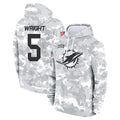 Parkc M.Dolphins #5 Jaylen Wright Player Arctic Camo Salute to Service Hoodies Limited Game Stitched Jerseys