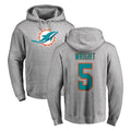 Parkc M.Dolphins #5 Jaylen Wright Player Gray LOGO Pullover Hoodies Limited Stitched Jerseys