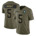 Parkc M.Dolphins #5 Jaylen Wright Player Olive 2025 Salute To Service Limited Game Stitched Jerseys