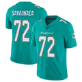 Parkc M.Dolphins #72 Jonah Savaiinaea Player Aqua Limited Vapor Untouchable Home Game Stitched Jerseys