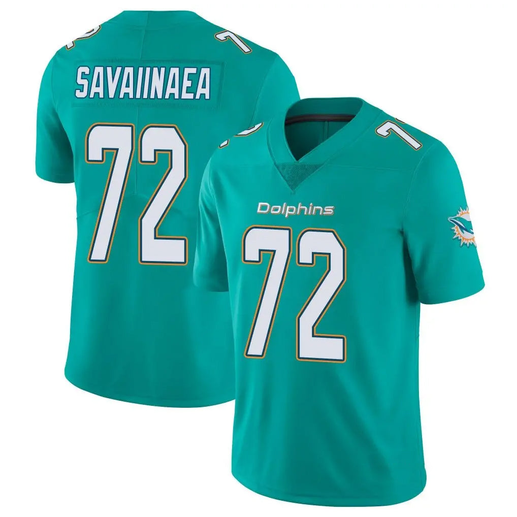 Parkc M.Dolphins #72 Jonah Savaiinaea Player Aqua Limited Vapor Untouchable Home Game Stitched Jerseys
