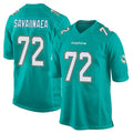Parkc M.Dolphins #72 Jonah Savaiinaea Player Aqua Team Color Home Game Stitched Jerseys