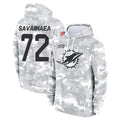 Parkc M.Dolphins #72 Jonah Savaiinaea Player Arctic Camo Salute to Service Hoodies Limited Game Stitched Jerseys