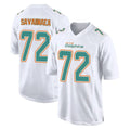 Parkc M.Dolphins #72 Jonah Savaiinaea Player White Fashion Home Game Stitched Jerseys