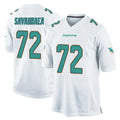 Parkc M.Dolphins #72 Jonah Savaiinaea Player White Home Game Stitched Jerseys
