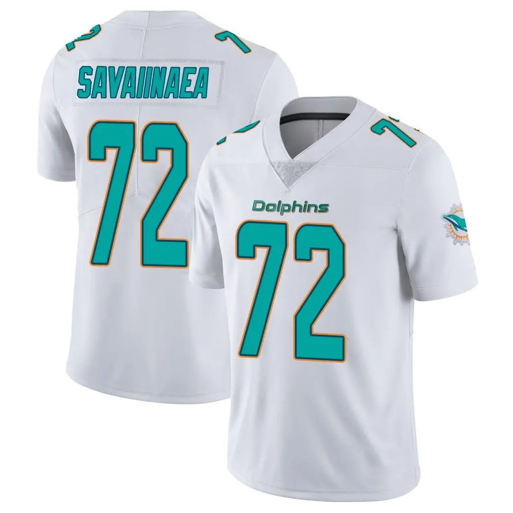 Parkc M.Dolphins #72 Jonah Savaiinaea Player White Limited Vapor Untouchable Home Game Stitched Jerseys