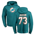 Parkc M.Dolphins #73 Austin Jackson Player Aqua LOGO Pullover Hoodies Limited Stitched Jerseys