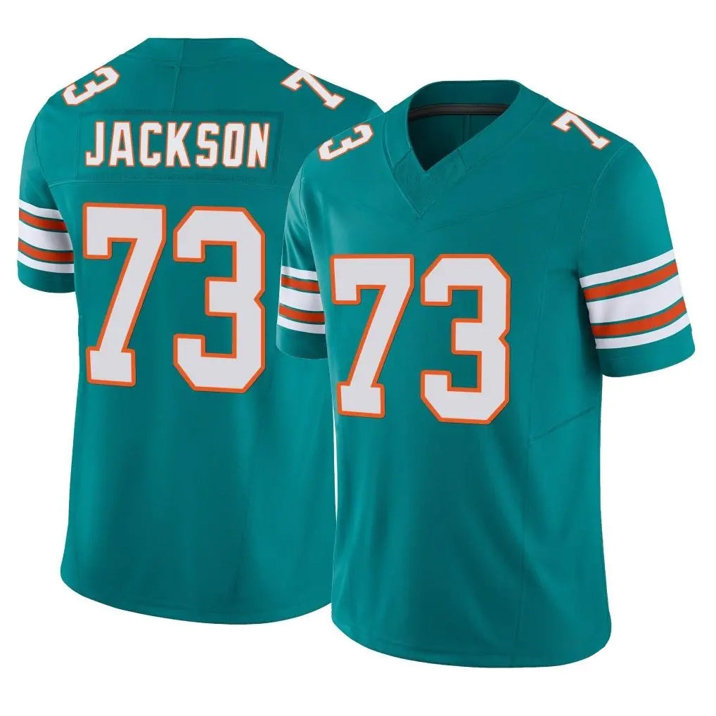 Parkc M.Dolphins #73 Austin Jackson Player Aqua Limited Alternate Vapor F.U.S.E. Home Game Stitched Jerseys
