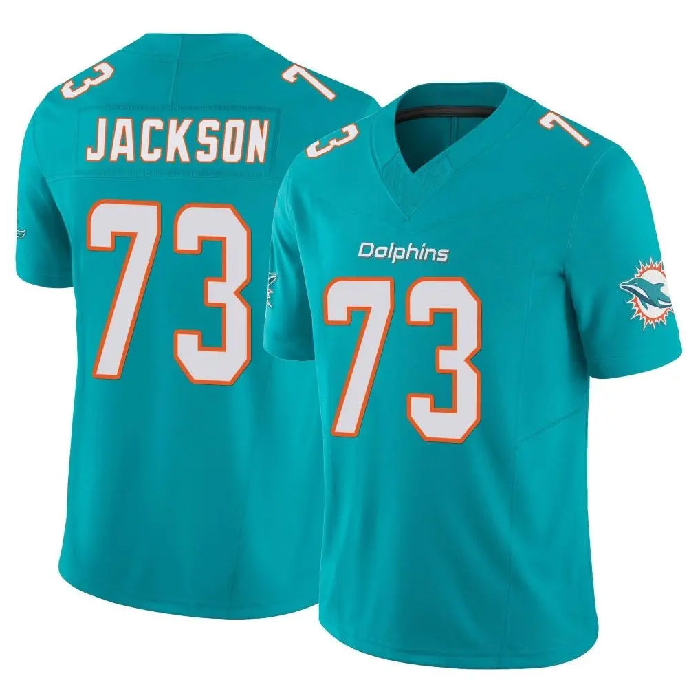 Parkc M.Dolphins #73 Austin Jackson Player Aqua Limited Vapor F.U.S.E. Home Game Stitched Jerseys