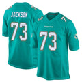Parkc M.Dolphins #73 Austin Jackson Player Aqua Team Color Home Game Stitched Jerseys