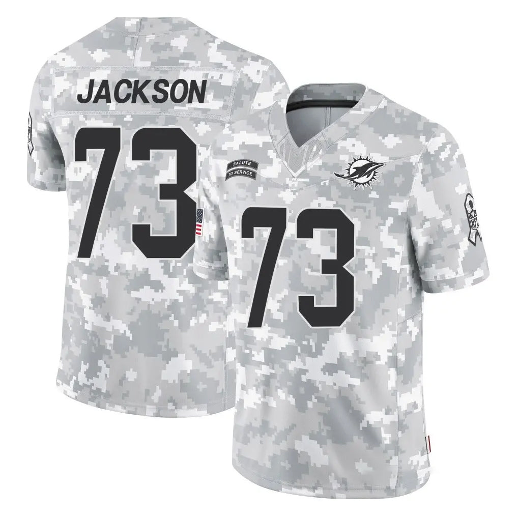 Parkc M.Dolphins #73 Austin Jackson Player Arctic Camo Salute To Service Limited Game Stitched Jerseys