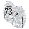 Parkc M.Dolphins #73 Austin Jackson Player Arctic Camo Salute to Service Hoodies Limited Game Stitched Jerseys