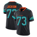 Parkc M.Dolphins #73 Austin Jackson Player Black Limited Pitch Rivalries Collection Home Game Stitched Jerseys