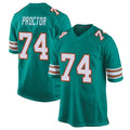 Parkc M.Dolphins #74 Kadyn Proctor Player Aqua Alternate Home Game Stitched Jerseys
