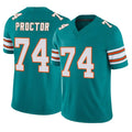 Parkc M.Dolphins #74 Kadyn Proctor Player Aqua Limited Alternate Vapor F.U.S.E. Home Game Stitched Jerseys