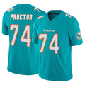 Parkc M.Dolphins #74 Kadyn Proctor Player Aqua Limited Vapor F.U.S.E. Home Game Stitched Jerseys