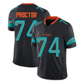 Parkc M.Dolphins #74 Kadyn Proctor Player Black Limited Pitch Rivalries Collection Home Game Stitched Jerseys