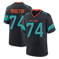 Parkc M.Dolphins #74 Kadyn Proctor Player Black Pitch Rivalries Collection Home Game Stitched Jerseys