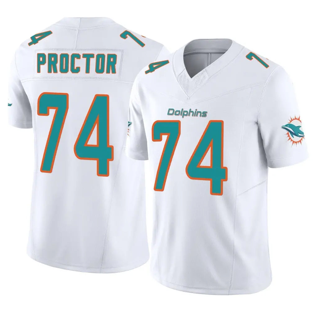 Parkc M.Dolphins #74 Kadyn Proctor Player White Limited Vapor F.U.S.E. Home Game Stitched Jerseys