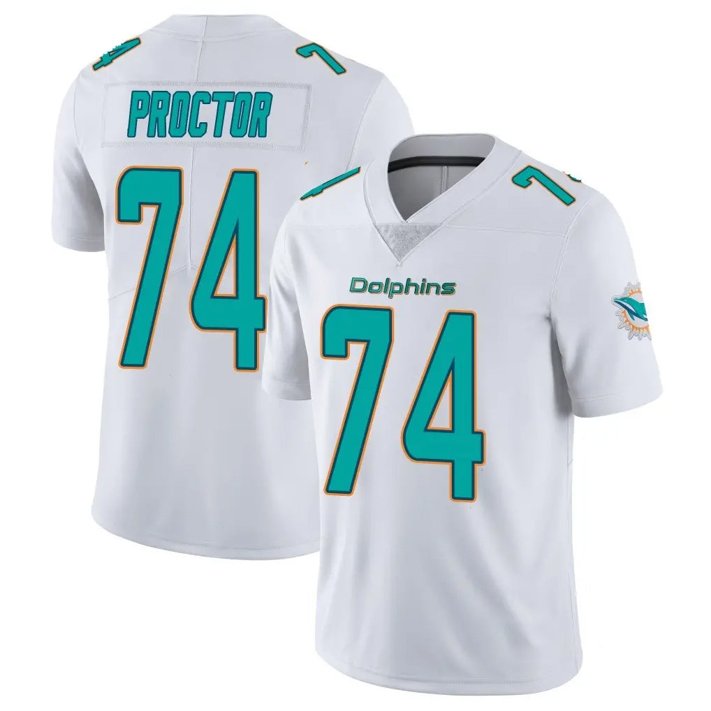 Parkc M.Dolphins #74 Kadyn Proctor Player White Limited Vapor Untouchable Home Game Stitched Jerseys