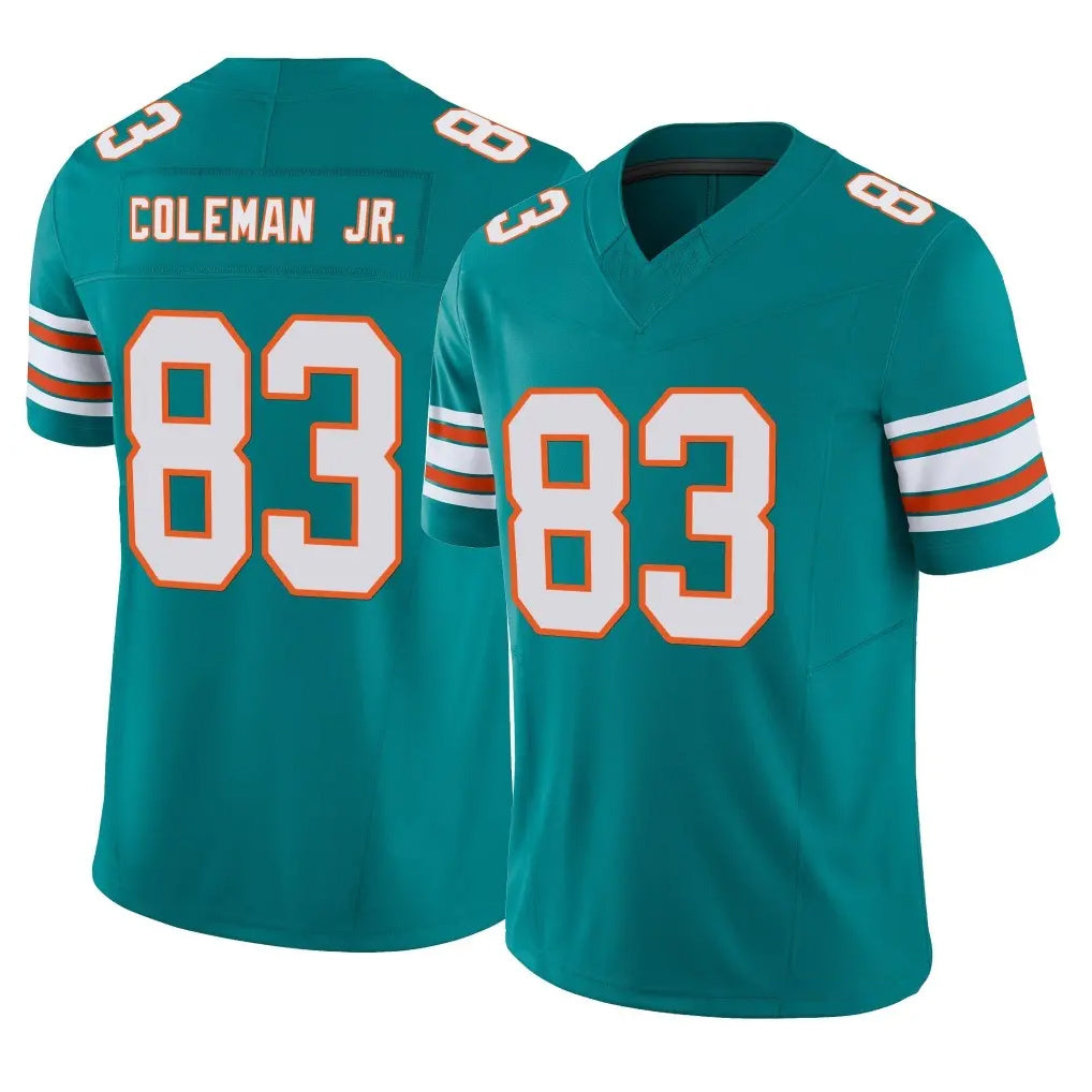 Parkc M.Dolphins #83 Kevin Coleman Jr. Player Aqua Limited Alternate Vapor F.U.S.E. Home Game Stitched Jerseys