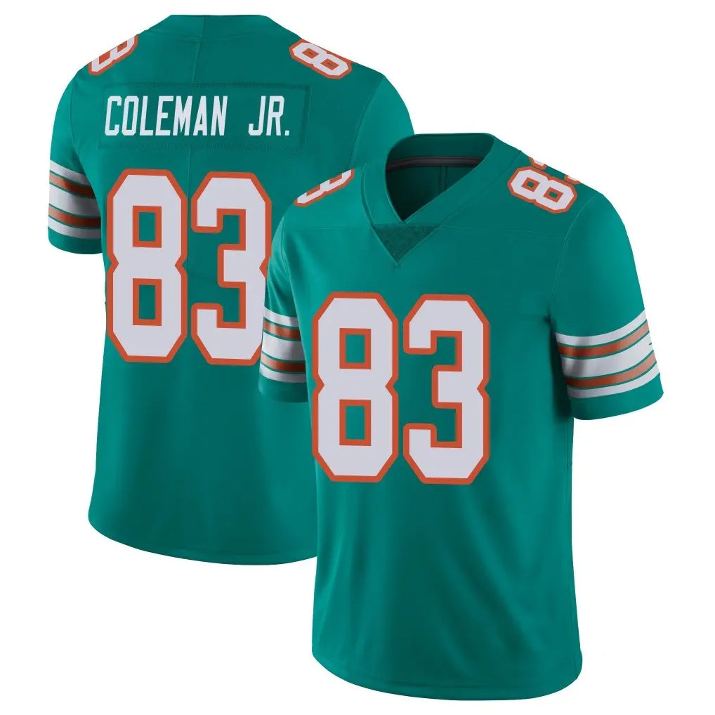 Parkc M.Dolphins #83 Kevin Coleman Jr. Player Aqua Limited Alternate Vapor Untouchable Home Game Stitched Jerseys