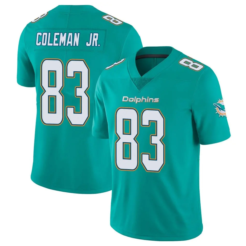 Parkc M.Dolphins #83 Kevin Coleman Jr. Player Aqua Limited Vapor Untouchable Home Game Stitched Jerseys