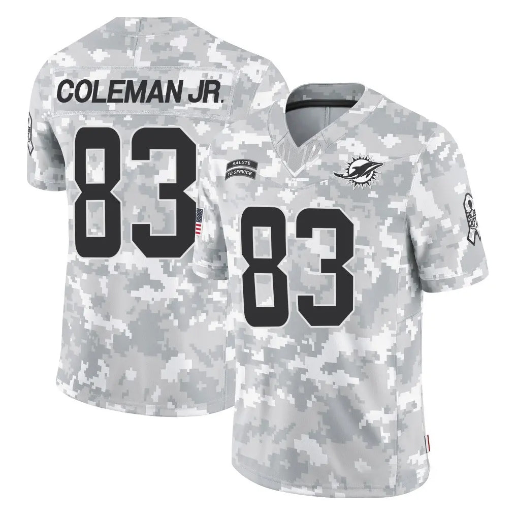 Parkc M.Dolphins #83 Kevin Coleman Jr. Player Arctic Camo Salute To Service Limited Game Stitched Jerseys