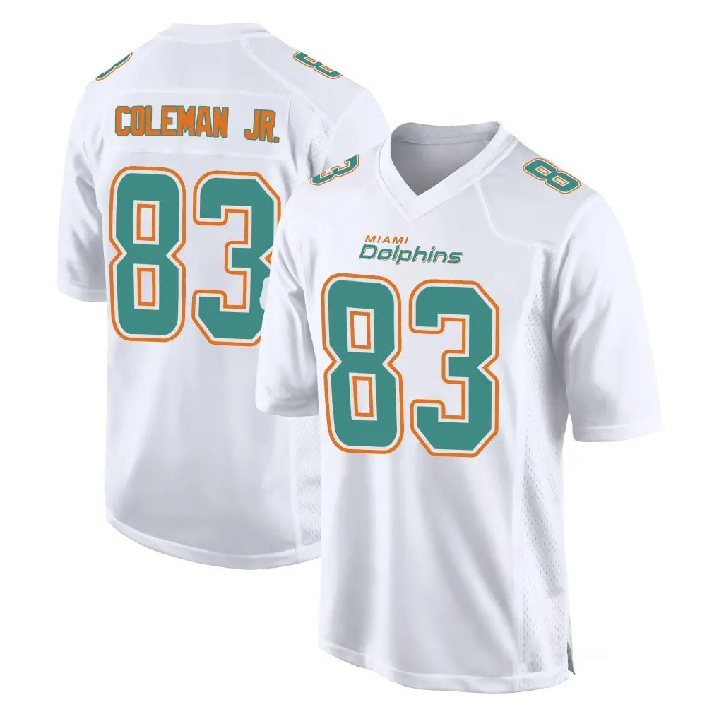 Parkc M.Dolphins #83 Kevin Coleman Jr. Player White Fashion Home Game Stitched Jerseys