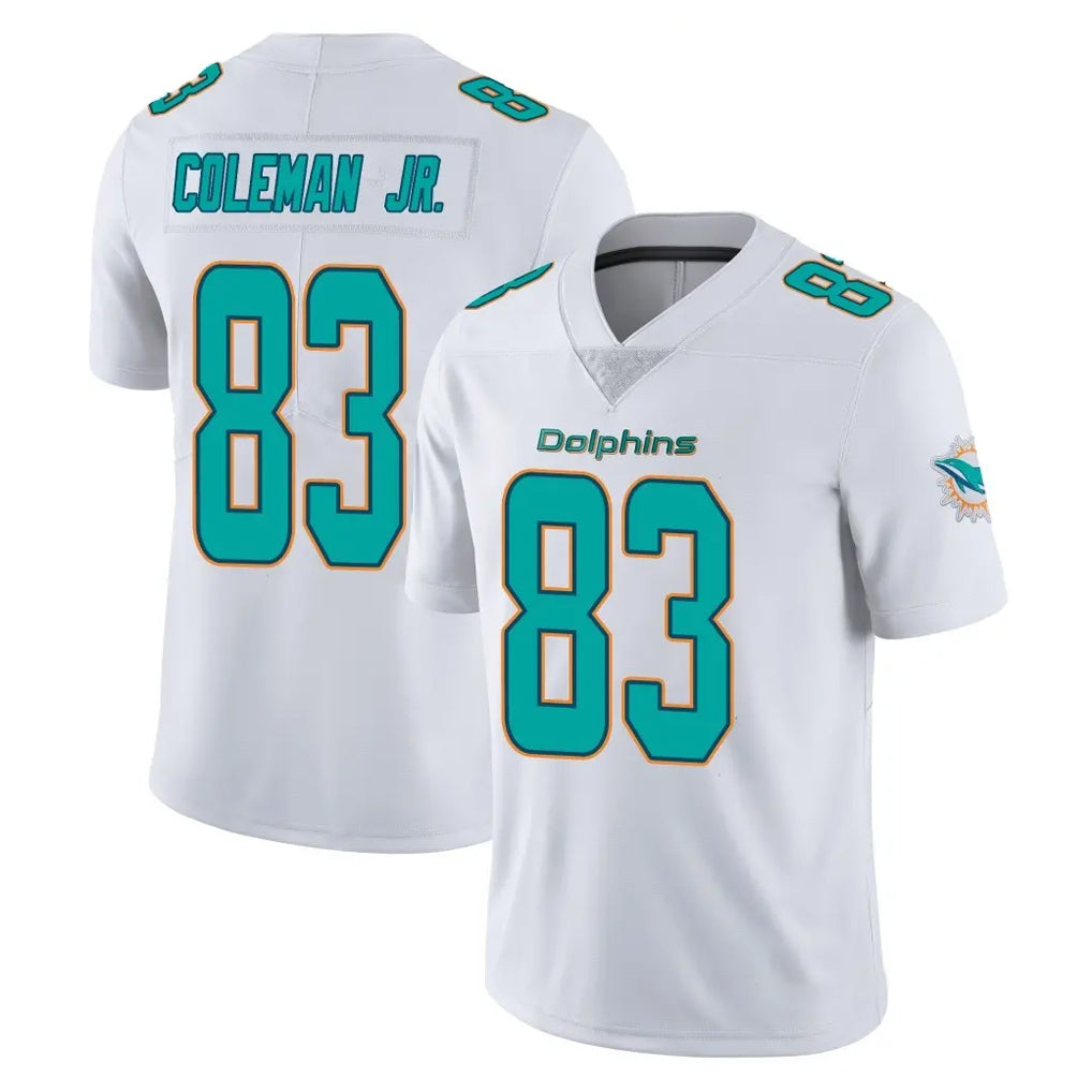 Parkc M.Dolphins #83 Kevin Coleman Jr. Player White Limited Vapor Untouchable Home Game Stitched Jerseys